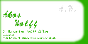 akos wolff business card